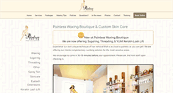 Desktop Screenshot of painlesswaxingboutique.com