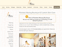 Tablet Screenshot of painlesswaxingboutique.com